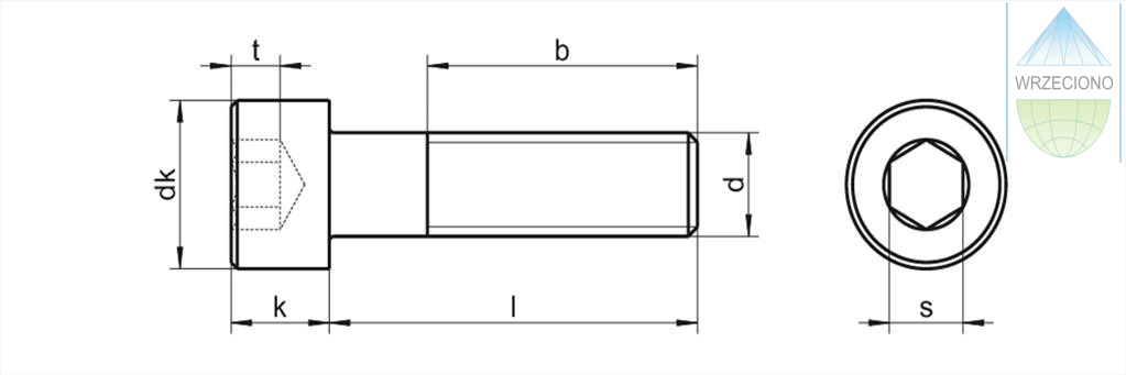 Blachowkręt, cylindryczny, A4, kwasoodporny, 4.8 x 45, DIN 912. 